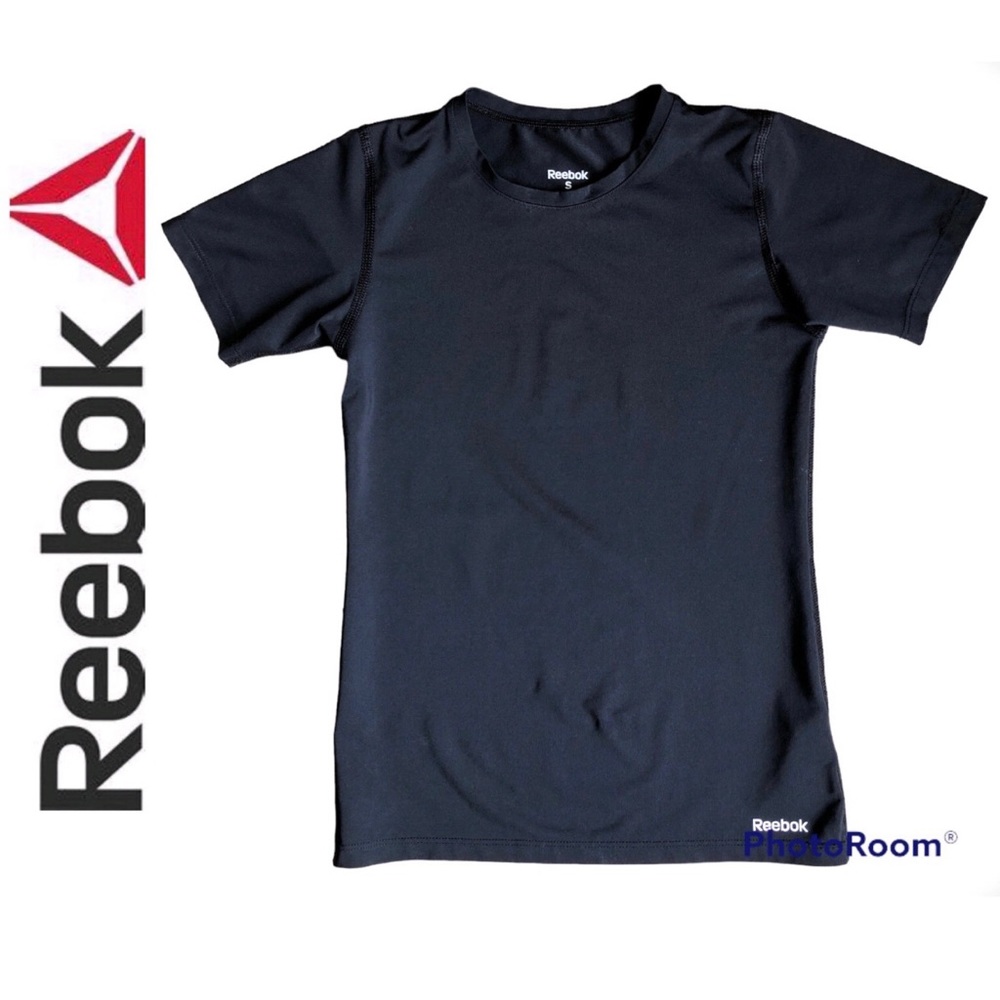 REEBOK Play Dry Active Tee Shirt Black Small 8 - 10 Boy’s